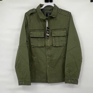 Indigo Star nwt olive green military field jacket utility coat